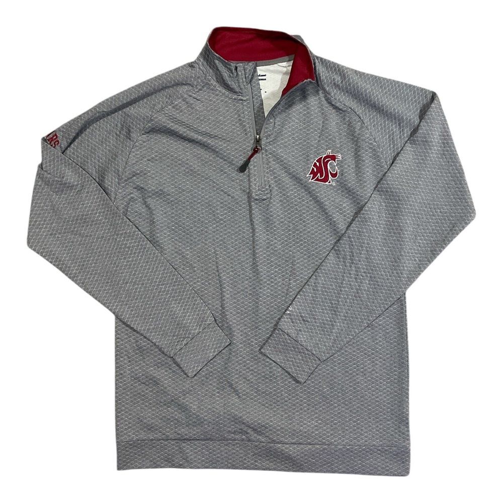 Champion Men's Washington State Cougars 1/4 Zip Medium Pullover Go Cougs